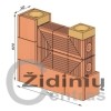 Wolfshoher dūmų kanalų sistema N+F iš krosninio šamoto W-3,2/2,2 Alfa