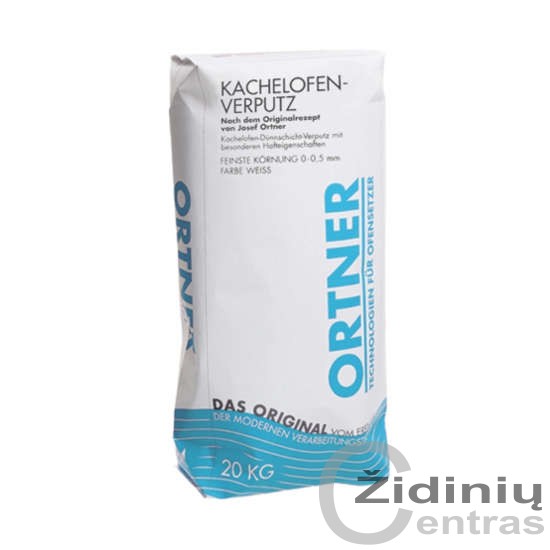 Ortner koklinių krosnių tinkas 20kg. 0-0,5mm
