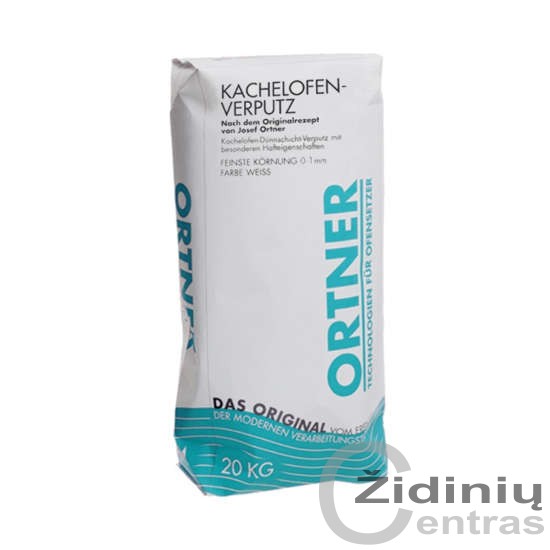 Ortner koklinių krosnių tinkas 20kg. 0-1mm